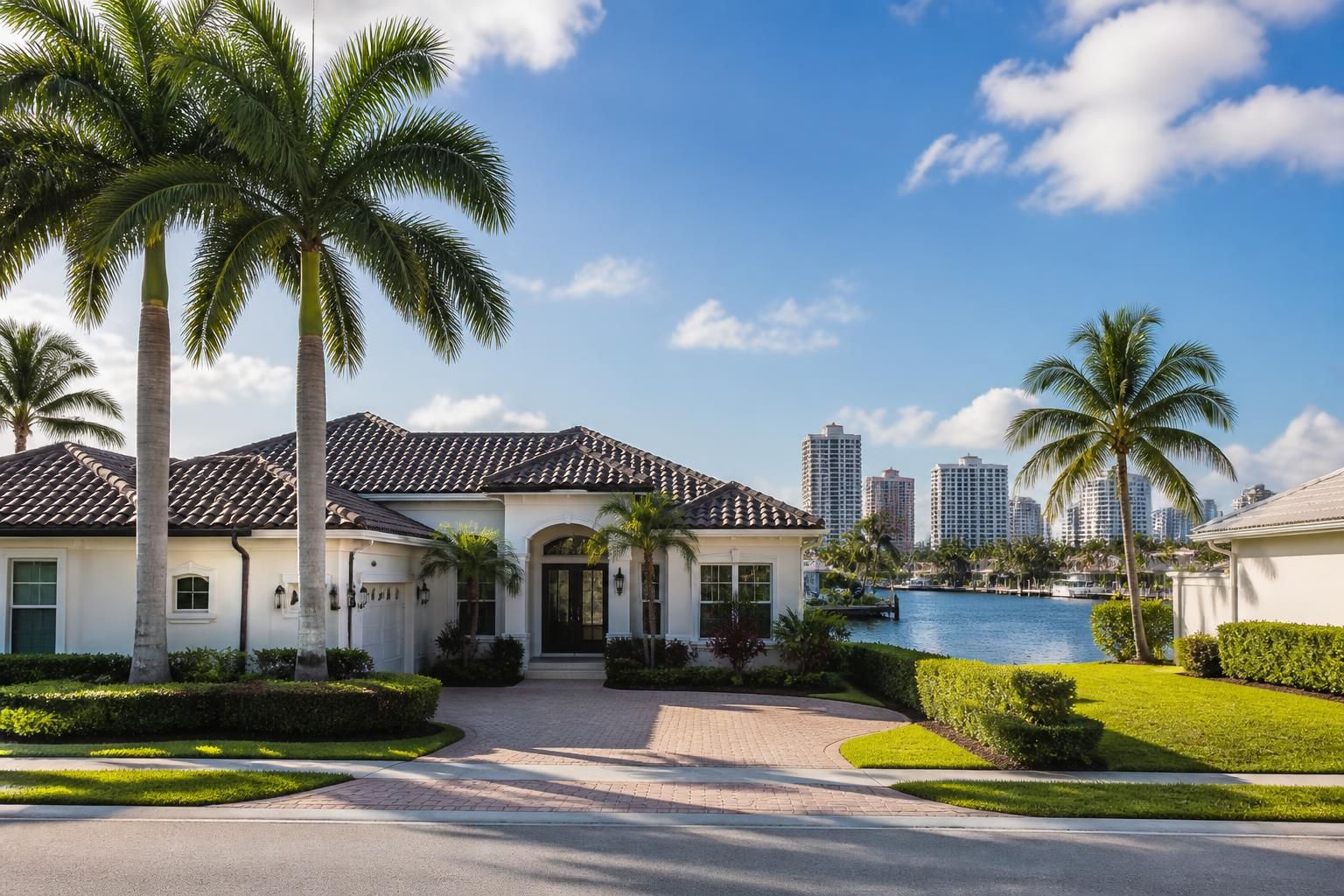 Well-kept Fort Lauderdale homes with clean rooflines.